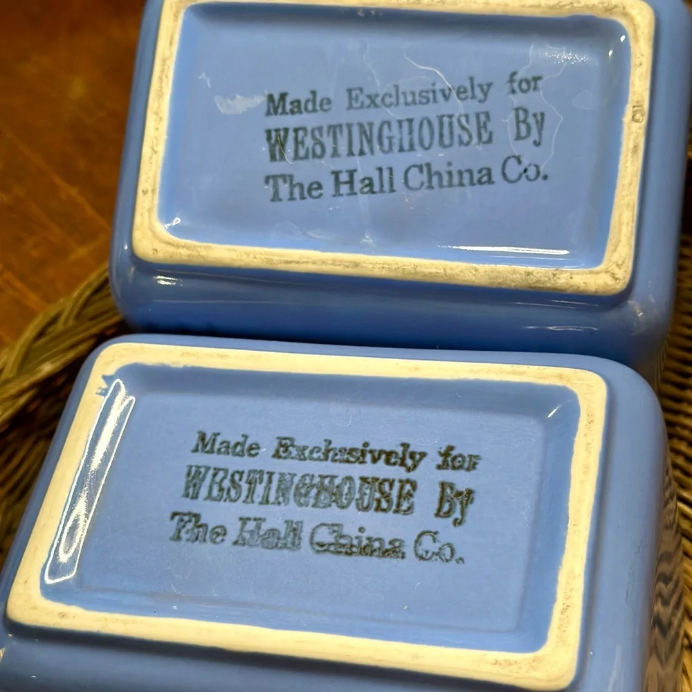 Vintage Hall China Co Promo Dishes Made for Westinghouse with Refrig Purchase
